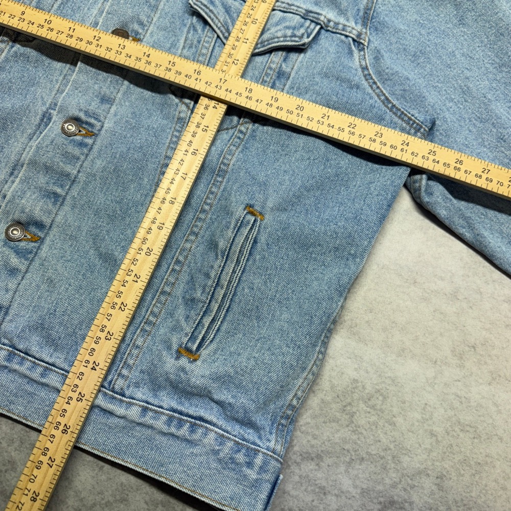 Vintage Levi's Denim Trucker Jacket Light Wash 90s Made in USA 70507-4834 XL - Picture 8 of 10